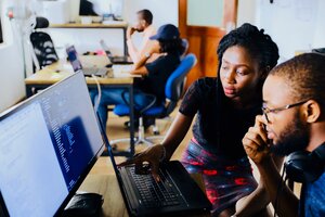 IT team working